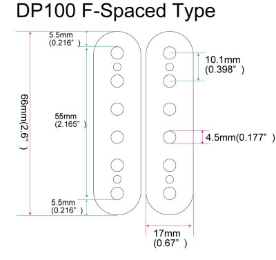 画像4: ディマジオ F-Spaced ハムバッカー・ステッカー ２セット組