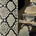 スネーク・レザープリントシート（ホワイト)　２シート入り
