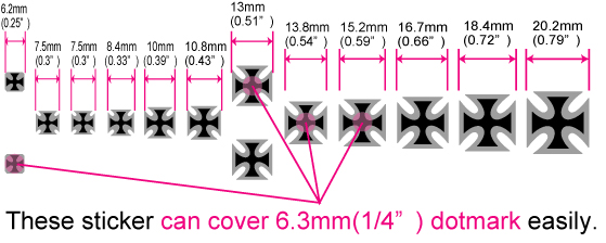 アイアンクロス Iron Cross ギターや楽器に貼るインレイステッカー