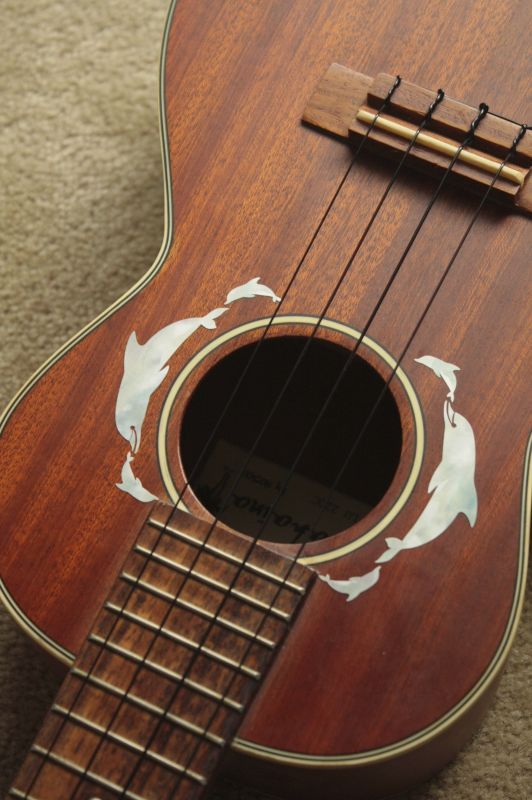 イルカ ドルフィン・ロゼッタ ギターやウクレレ 楽器に貼るインレイステッカー