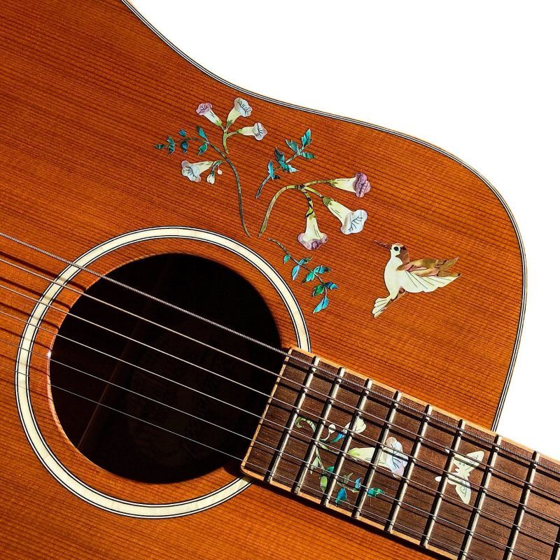 ハミングバード・セット ギターやベース 楽器に貼るインレイステッカー