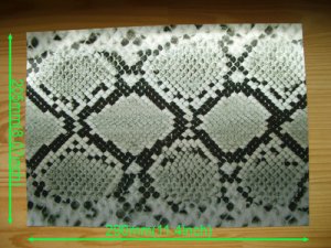 画像2: スネーク・レザープリントシート（ホワイト)　２シート入り (2)