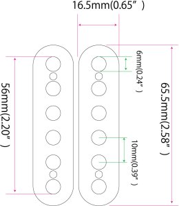 画像4: ピックアップステッカー・ハムバッカータイプ 2セット組 (4)